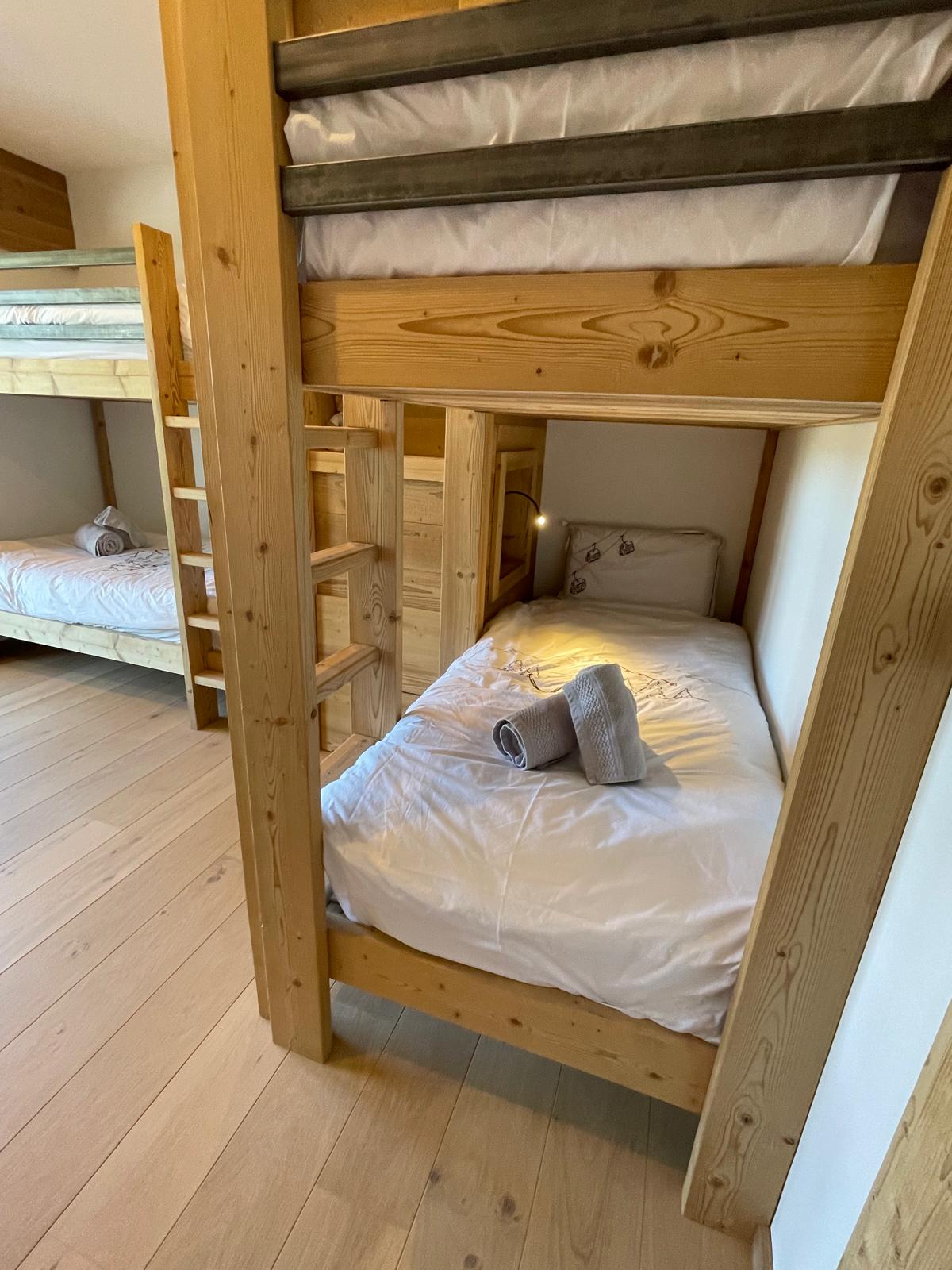 Lits superposés de la chambre enfants du chalet